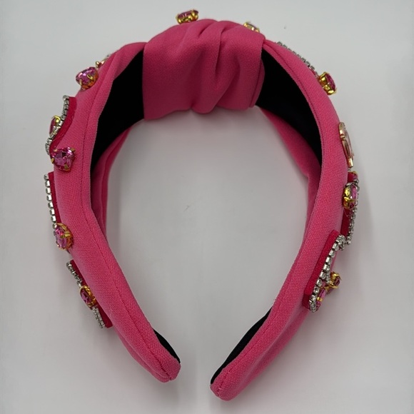 Hot Pink Rhinestone Love Headband - Picture 7 of 8